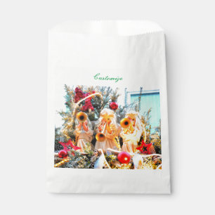 merry christmas angel trio trumpeting favour bag