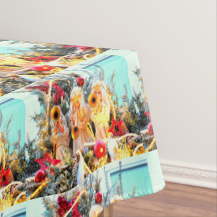 Merry Christmas angels customised Tablecloth