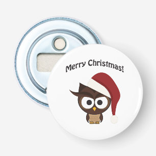 Merry Christmas Angry Owl Bottle Opener
