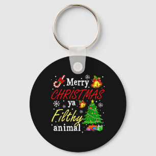 Merry Christmas Animal Filthy Ya Funny Xmas Family Key Ring