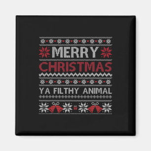 Merry Christmas Animal Filthy Ya Ugly  Style Xmas  Magnet