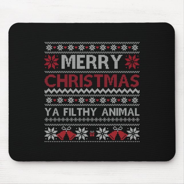 Merry Christmas Animal Filthy Ya Ugly  Style Xmas  Mouse Pad (Front)