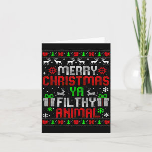 Merry Christmas Animal Filthy Ya Xmas Family Pajam Card