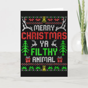 Merry Christmas Animal Filthy Ya Xmas Family Pajam Card
