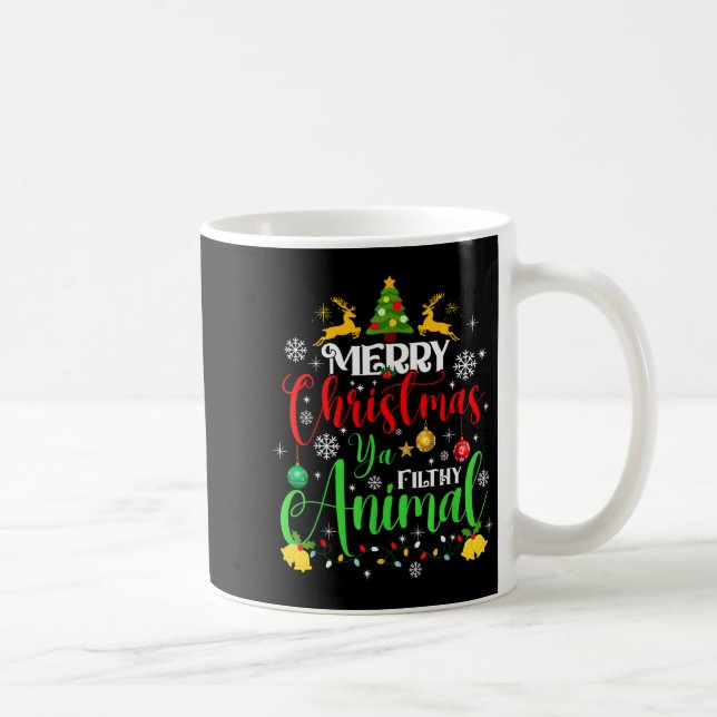 Merry Christmas Animal Filthy Ya Xmas Family Pajam Coffee Mug (Right)