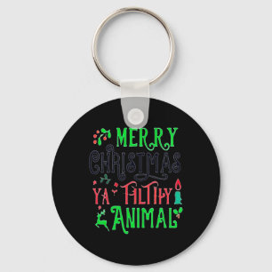 Merry Christmas Animal Filthy Ya Xmas Family Pajam Key Ring