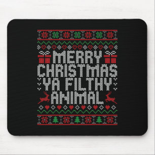 Merry Christmas Animal Filthy Ya Xmas Family Pajam Mouse Pad