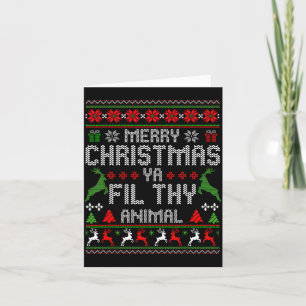 Merry Christmas Animal Filthy Ya Xmas Pajama Chris Card