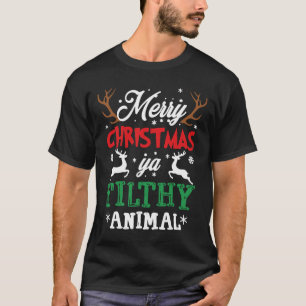 Merry Christmas Animal Filthy Ya Xmas Pajama  T-Shirt