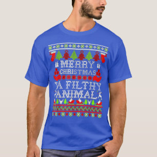 Merry Christmas Animal FilthyYa Xmas Family Matchi T-Shirt