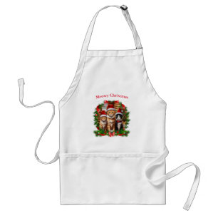 Merry Christmas Animals Standard Apron