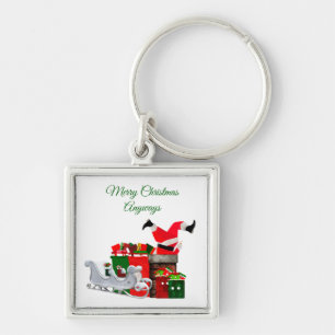 Merry Christmas Anyways Keychain