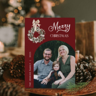 Merry Christmas Arch Photo Christmas Card