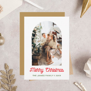 Merry Christmas Arch Photo Family Holiday Card