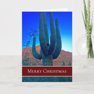 Merry Christmas Arizona Desert Cactus Holiday Card