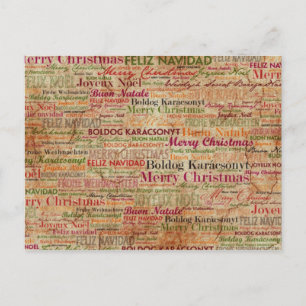 Merry Christmas around the World Holiday Postcard