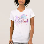 Merry Christmas artistic handlettering watercolor T-Shirt<br><div class="desc">Merry Christmas handlettering watercolor paitning creative design t-shirt. Artistic unique Merry Christmas handdrawing design t-shirt. Merry Christmas greeting text handwritten tshirt. Creative calligraphy artistic design t-shirt.</div>