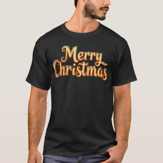 Merry Christmas as Golden T-Shirt