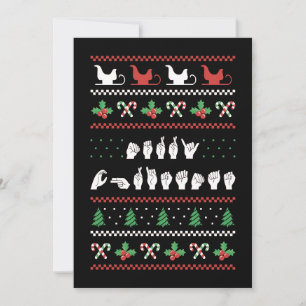 Merry Christmas - ASL American Sign Language I Holiday Card
