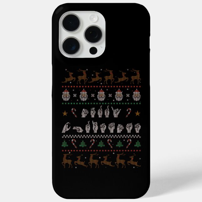 Merry Christmas - ASL American Sign Language II Case-Mate iPhone Case (Back)