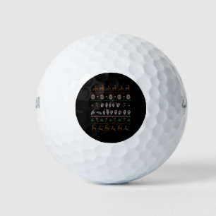 Merry Christmas - ASL American Sign Language II Golf Balls