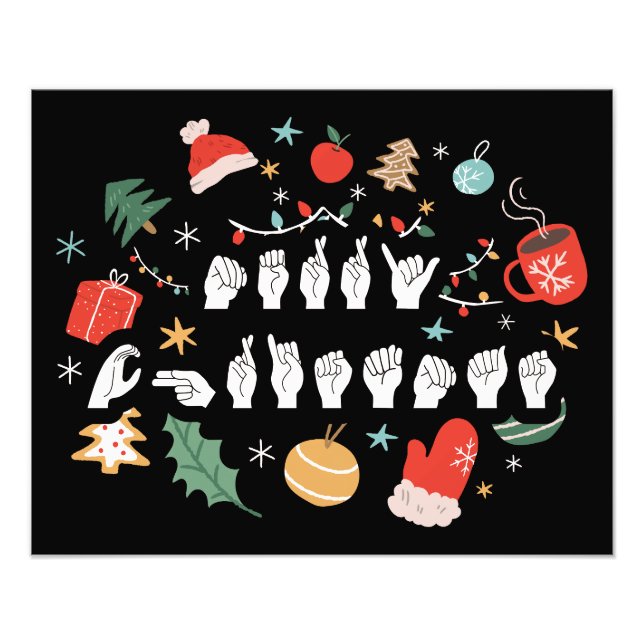 Merry Christmas - ASL American Sign Language III (Front)