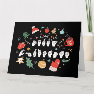 Merry Christmas - ASL American Sign Language III Card