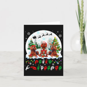 Merry Christmas Asl Sign Language Three Santa Iris Card