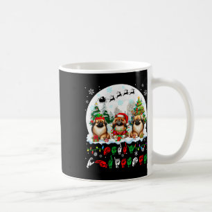 Merry Christmas Asl Sign Language Three Santa Peki Coffee Mug