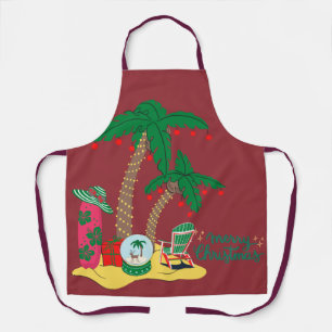 Merry Christmas at the Beach  Apron