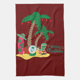 Merry Christmas at the Beach Tea Towel