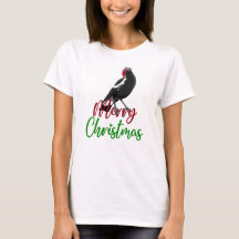 Merry Christmas Australian magpie tee