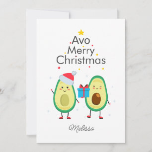 Merry Christmas Avocado Gag Holiday Greetings