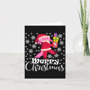 Merry Christmas Axolotl Funny Christmas Snowflakes Card