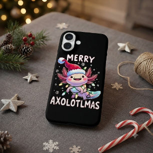 Merry Christmas Axolotl Lights Axolotlmas Tree iPhone 16 Plus Case