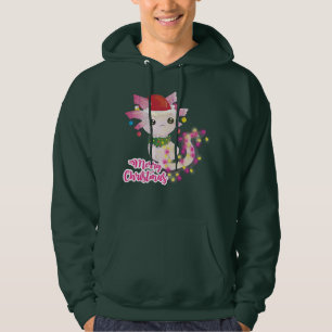 merry christmas axolotl santa hoodie