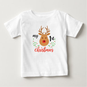MERRY CHRISTMAS BABY 1ST TSHIRT
