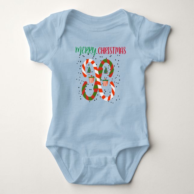 Merry Christmas Baby Bodysuit (Front)