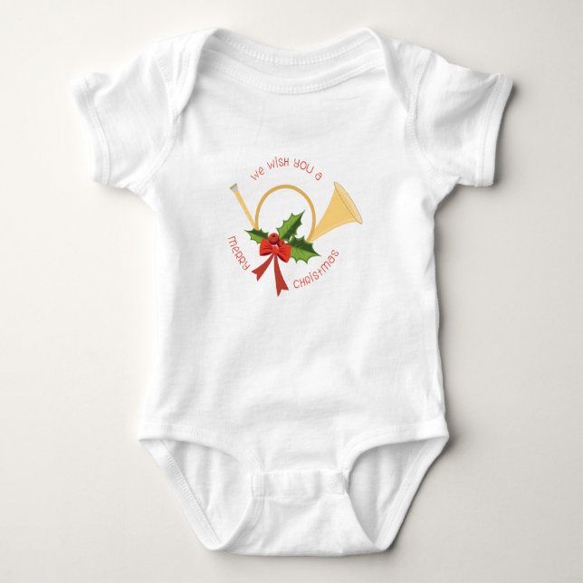 Merry Christmas Baby Bodysuit (Front)