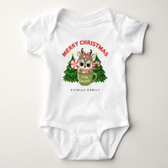 Merry Christmas  Baby Bodysuit (Front)