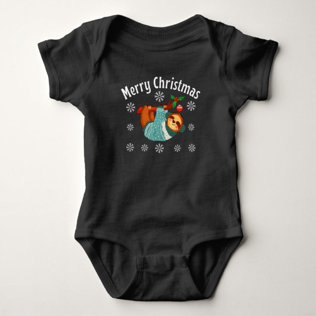 Merry Christmas  Baby Bodysuit (Front)