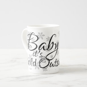 Merry Christmas, Baby it's Cold Outside Bone China Mug