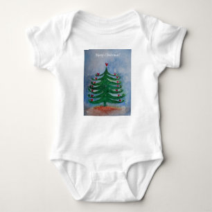 Merry Christmas Baby Jersey Bodysuit