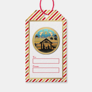 Merry Christmas, Baby Jesus Nativity Scene Gift Tags