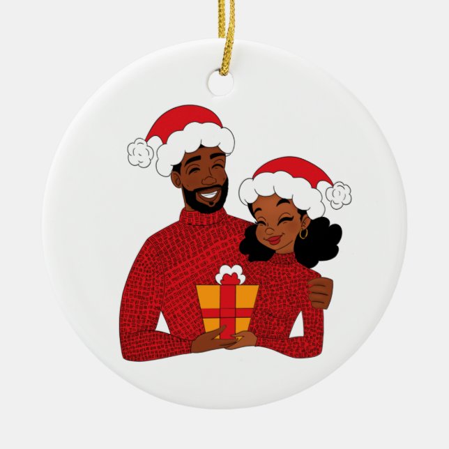 Merry Christmas Baby Red Ceramic Ornament (Front)