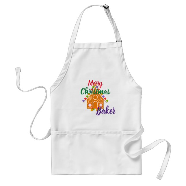 Merry Christmas Baker Apron (Front)