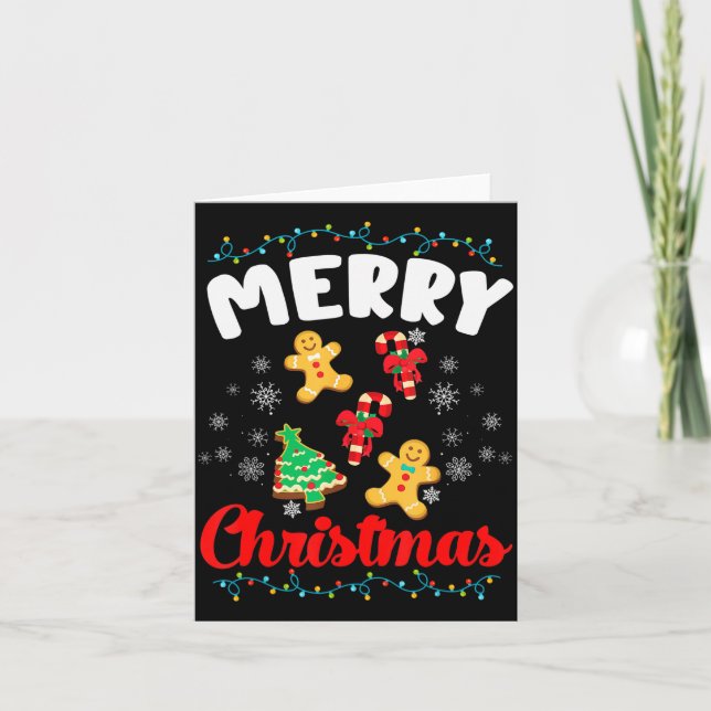 Merry Christmas Bakers With Cookies - Merry Christ Card (Front)