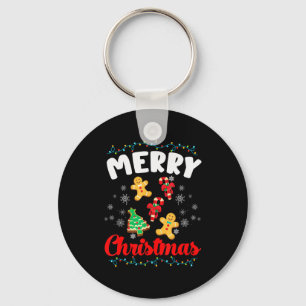 Merry Christmas Bakers With Cookies - Merry Christ Key Ring
