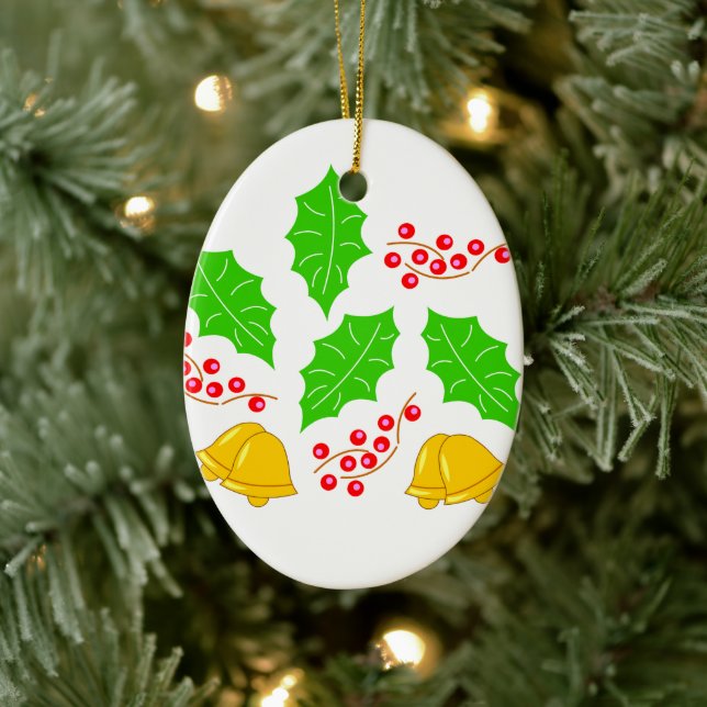 Merry Christmas Ball Ceramics Adorno Ceramic Ornam Ornament (Tree)