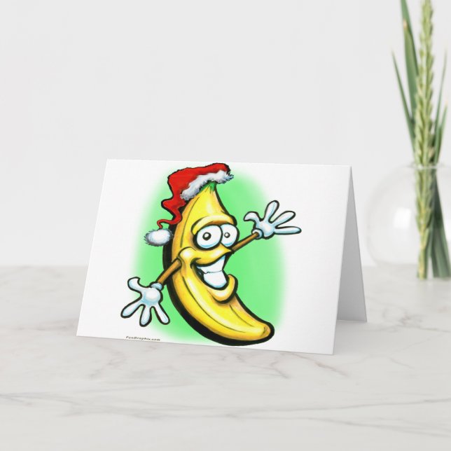 Merry Christmas Banana Happy New Year Holiday Card (Front)